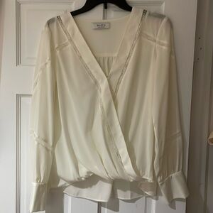 Bailey 44 White/Cream Lacey blouse in size medium